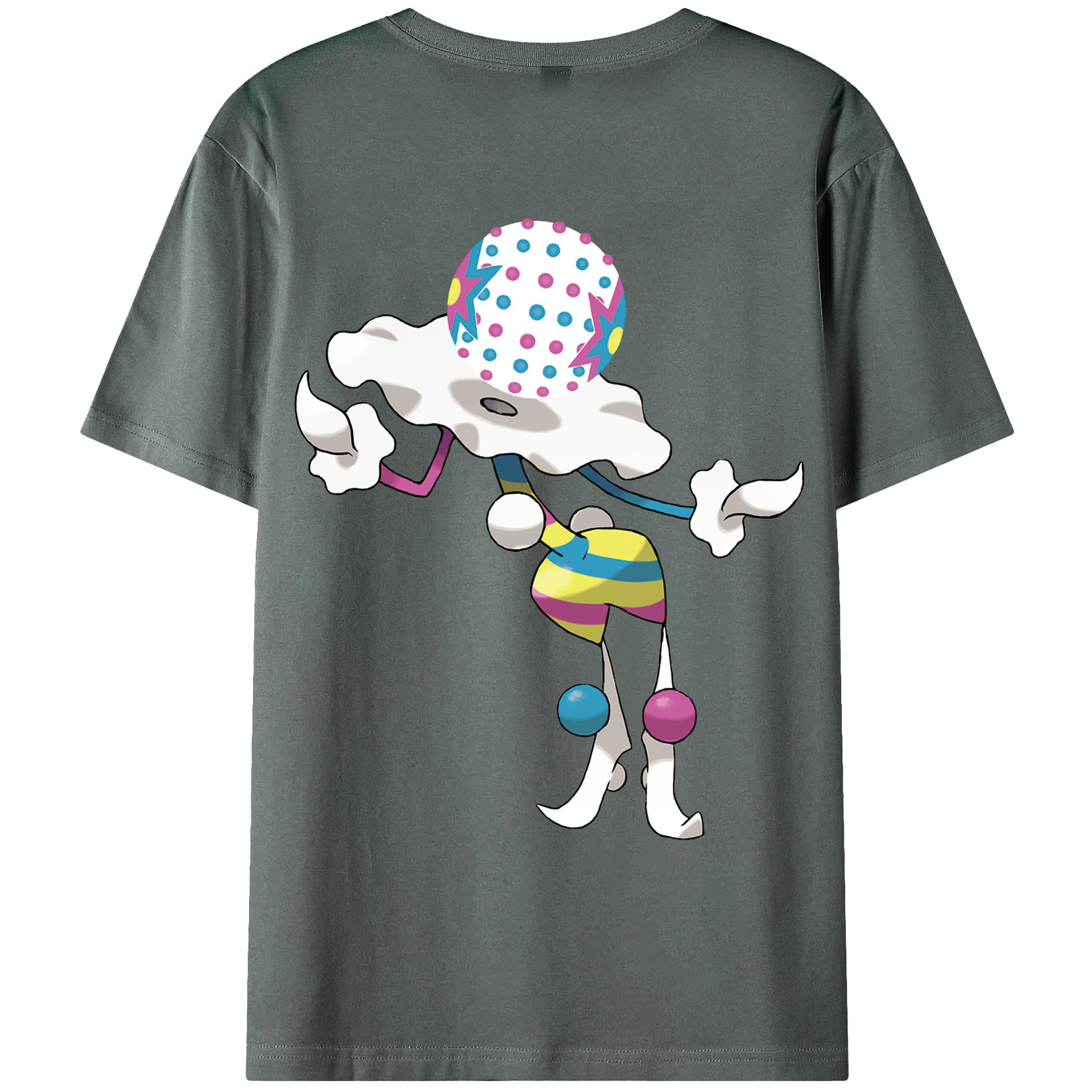 （画像用） ポケットモンスター Pokémon 綿100％ メンズ半袖Tシャツ（バックプリント） 通気性